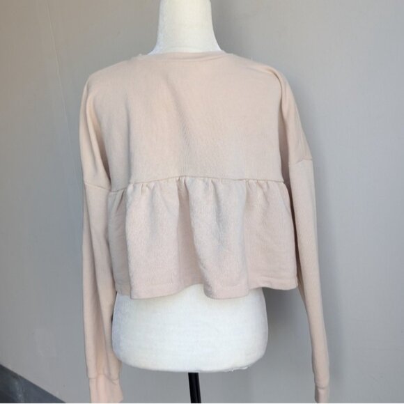 Zara Beige Ruffle Peplum Sweater - Picture 4 of 5